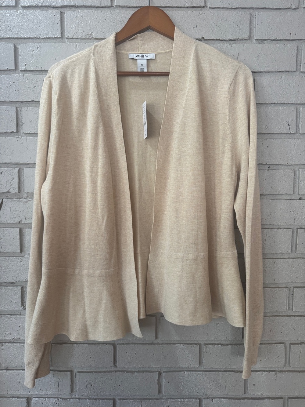 White House Black Market Open Front Cardigan - Cream